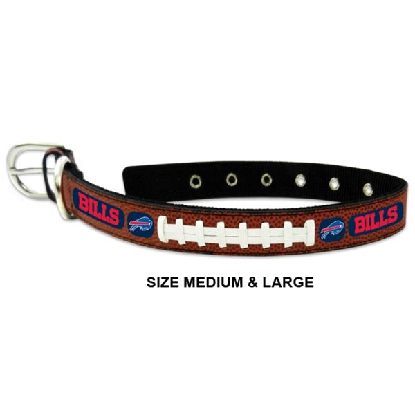 Buffalo Bills NFL Classic Leather Football Pet Dog Collar by GameWear