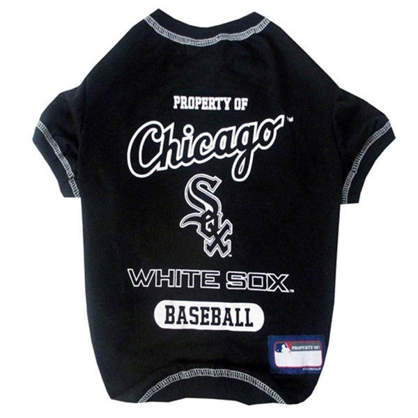 MLB Chicago White Sox Pets First Pet Baseball Jersey - Black XS