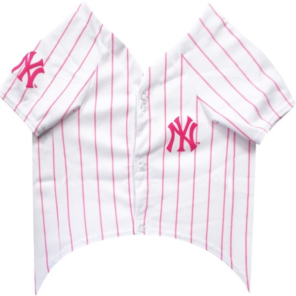 New York Yankees Pink Pet Dog Jersey by Pets First